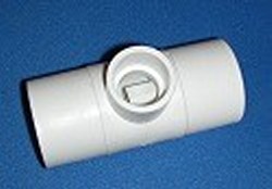 Venturi Tee 1½” slip (2” spigot) x ¾” port x 7/16” nozzle COO:USA - PVC-Venturi-Tees