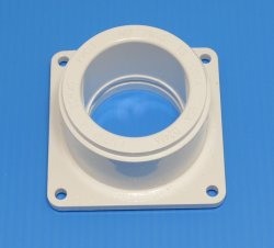 1005-012W Mounting Flange Square Socket (female) for 1 Sch 40 pipe - PVC-Fittings-Flanges-Mounting