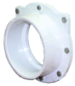 1005-040W Mounting Flange Square/Round Socket (female) 4 Sch 40 - PVC-Fittings-Flanges-Mounting