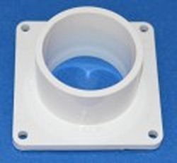 1006-020W 2 Square Mounting Flange Spigot/Street (male) - PVC-Fittings-Flanges-Mounting