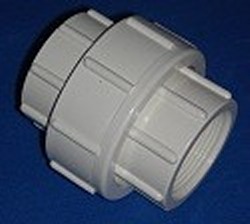 1225WT 2.5 unrated fpt x fpt union white COO:CHINA - PVC-Fittings-Unions-China