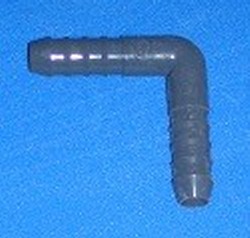 1406-005 ½” Barb 90° Industrial Elbow PVC COO:USA - Barb