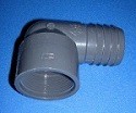 1407-007 3/4 FPT (female NPT) x 3/4 barb 90° Industrial Elbow - Barb