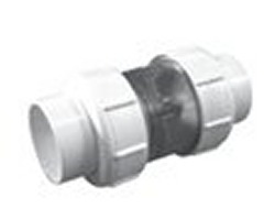 1790C15 Clear Union Spring Check Valve for 1½” - PVC-