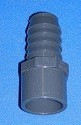 DURA 1432-012D 1¼” spigot (also 1 slip) x 1¼” barb HEX COO:USA - Barb-Adapters-Slip-Spigot