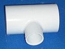 401-210 GRAY Reducing Tee 1.5x1.5x3/4 COO: USA - PVC-Fittings-Tees-Reducing