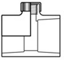 402-098SR 3/4 x 3/4 x 1/4 FPT Stainless Steel Reinforced T. COO: USA - PVC-Fittings-Tees