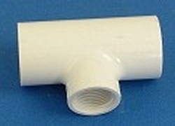 SPEARS 402-130 Reducing Tee 1 x 1 x 1/2FPT COO: USA - PVC-Fittings-Tees-Reducing