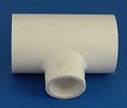 402-249 Reducing Tee 2x2x1fpt COO: USA - PVC-Fittings-Tees-Reducing
