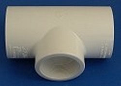 402-292 Reducing Tee 2.5 x 2.5 x 2FPT COO:USA - PVC-Fittings-Tees-Reducing