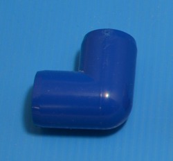 406-005BLU BLUE ½” elbow. COO:UNKNOWN - PVC-Fittings-Colors