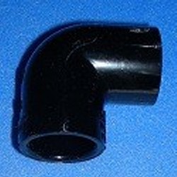 408-005B BLACK 1/2 90 Elbow FPT (female NPT) x FPT COO:USA - PVC-BLACK-Elbows-90