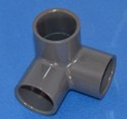 413-010G 1” 3 way side outlet 90 GRAY Plumbing Grade COO:USA - PVC-