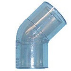 417-040L 45° 4” elbow COO:USA CLEAR - PVC-CLEAR-Fittings
