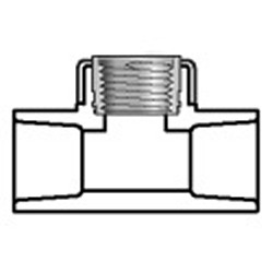 4202-101 Fire systems Orange Tee 3/4 x ½” Stainless Reinforced  - PVC-Fire-Sprinkler-System-Parts