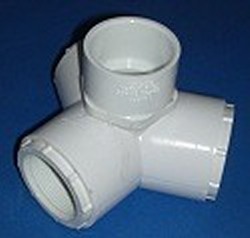 423-251-SL 2” in x 3 1½” out 4 way Side Outlet Wyes FLOW THRU - PVC-Fittings-4-ways-side-outlet-Wyes