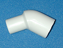 427-007 slip x spigot 3/4” 45 elbow COO:USA - PVC-