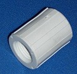 DURA GRAY 430-073G SCH40 Reducing Couple 3/8x1/2 COO:USA - PVC-Fittings-Couples-FPTxFPT