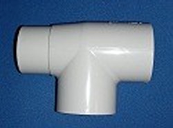 444-012 1.25 spigot x 1.25 slip x 1.25 slip T COO:USA - PVC-Fittings-Tees-Spigot