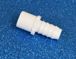 460-007 3/4 barb by 3/4 spigot white COO:USA - Barb-Adapters-Slip-Spigot