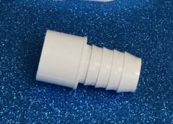 460-010 1 barb by 1 spigot white COO:USA - Barb-Adapters-Slip-Spigot