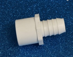460-132N GRAY 1¼” spigot x 1” barb PVC COO:USA - Barb-Adapters-Slip-Spigot