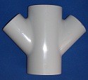 476-338 PRESSURE RATED Double Reducing Wye 3 x 2 COO:USA - PVC-Fittings-Wyes-Double