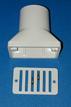 640-2900 White 2x4 gutter drain - Downspout-Connectors