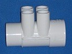 672-4200 2 x 4 (3/4 ports) x 2 spg - PVC-Manifolds