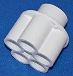 672-4380 1” in, 5 ½” output distributor - PVC-Distributors
