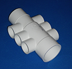 672-4550 2” by 6(1” ports) - PVC-Manifolds