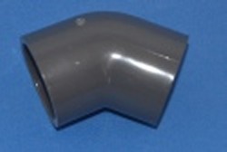 417-007G Gray 45° elbow for 3/4” sch 40 COO:USA - PV