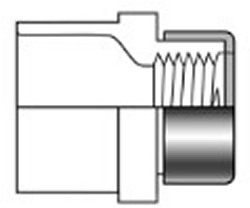 835-101SR 3/4 slip socket by 1/2 FPT stainless steel ring. (GRAY) - PVC-Fittings-Sch80