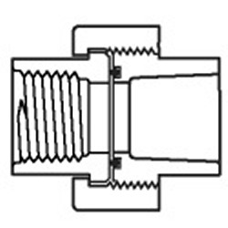 8359-005 Union ½” BSPT Female x ½” slip socket. COO: USA - PVC-BSPT-Fittings