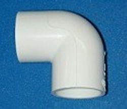 406-339 3” slip socket x 2.5 slip socket reducing 90 Made in USA - PVC-Fittings-Elbows-Reducing-90