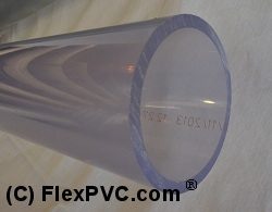 CLEAR/blue Sch 40 12” PVC pipe - PVC-CLEAR-PIPE-NSF-Sch40