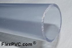 CLEAR/blue Sch 80 NSF 3” PVC pipe (Special Order, see details) - PVC-CLEAR-PIPE-NSF-Sch80