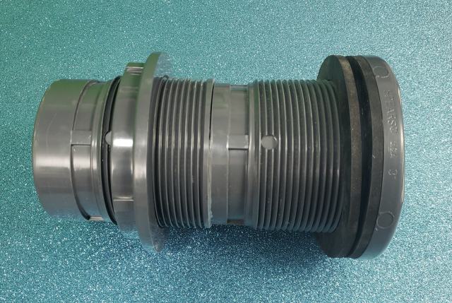 CUSTOM Extra Long Bulkhead Fittings 3 diameter - Bulkhead-Fittings-Custom