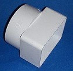 P1903 3” Sch 40 or SDR35 to 3” x 2” rectangle - Downspout-Connectors