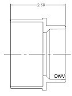 p1203 3” SDR35 x 2” DWV/Sch 40 adapter - PVC-SDR35-Fittings