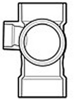 P416-337 3x3x3x1.5 Sanitary Tee with Left Side Inlet COO:USA - PVC-DWV-Fittings-SanTee