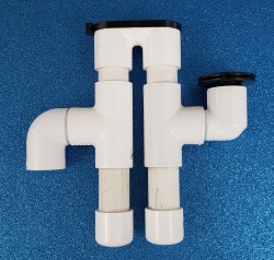 PVC Hang On Overflow, White, Mini (SEE DETAILS) 80 GPH - PVC-Marine-Overflows