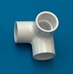 413-007 3/4” 3 way side outlet 90s Plumbing Grade COO: USA - PVC-Fittings-3-ways-side-outlet-90s