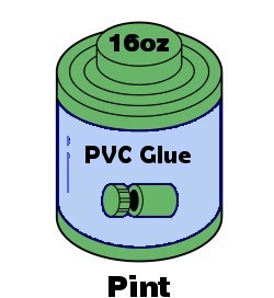 PVC Cement/Glue. Major Brand, CLEAR, DRY, Medium, 16 oz, pint - PVC-Glue-Cement