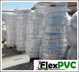 PALLET 2 x 2400′ WHITE FlexPVC flexible PVC pipe. COO:USA - SUPERBUY