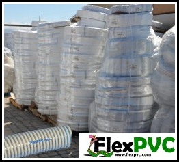 PALLET 2 x 2400′ WHITE/CLEAR FlexPVC flexible PVC pipe. COO:USA - SUPERBUY