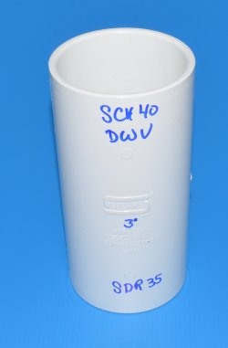 SDR 35 x IPS (Sch 40, 80, DWV) 3” Reducer Couple, see details - PVC-SDR35-Fittings