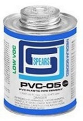 PVC05C-030 Spears 1 Quart Clear Medium Body PVC Glue COO:USA - PVC-Glue-Spears