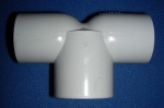 413-2000 1½” Spigot x 1” Bullhead Tee - PV