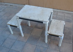 Kit to make picnic table with 2” pipe (with pipe for 3 wide)  - PVC-Kits